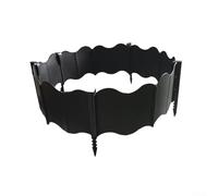 Garden Edging Panels Plastic Border Fencing Lawn For Edge Dividers Vegetable Patch Barriers Flower Bed Guards Outdoor Yard Fences Decorative Plant Fencing Interlocking(Black)