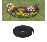 Garden Edging Strip Black 20x0.1m PE Flexible Landscape Border 2mm 2pcs Outdoor
