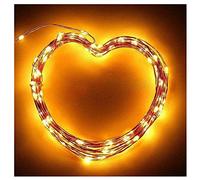 Garden Fairy Lights, 2M 20Lights Warm Copper Wire Lights, Solar Powered String Lights for Yard Outdoor, Christmas Tree, Courtyard Wall Fence Balcony Garden Ornaments Decor (Yellow)
