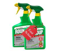 Garden Fast Action Weed Killer - Pack of 2 x 1L Ready To Use Path & Drive Concentrate Weedkiller Garden Sprayer Bundle with Topline Card. Weed Killer Extra Strong for Driveways, Paths