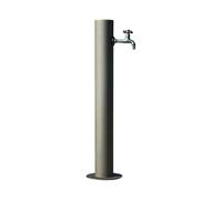 Garden Faucet Post Freestanding, Stainless Steel Round Outdoor Freestanding Faucet Antifreeze Water Column, Floor Mounted Water Tap, with Upscale Spray Gun, 50 * 20cm(20 * 8in), Black
