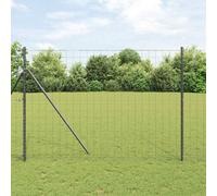 Garden Fence 1.6x10m Grey Steel PVC Weather Resistant Easy Durable Installation