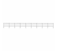 Garden fence 15.3m x 170cm powder-coated steel black spear-top panels incl posts