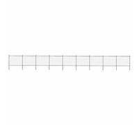 Garden Fence 15.3m x 2.00m Black Powder-Coated Steel Spear Top 9 Panels 10 Posts