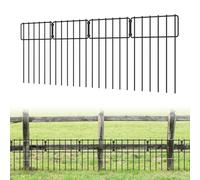 Garden Fence 19 Pack, Animal Barrier Fencing, Rustproof Metal Fence Panels | No Dig Picket Fence, Decorative Fences Borders Edging for dog Rabbit Yard Patio Flower Bed, Total 43 cm H x 6.27 m L