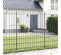 Garden Fence Powder-Coated Steel Barrier Outdoor Protection Enclosure vidaXL