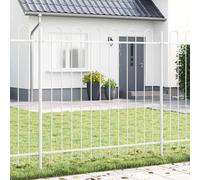 Garden Fence Powder-coated Steel Outdoor Barrier Panel Partition Gate vidaXL