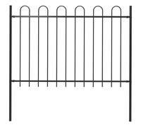 vidaXL Garden Fence Hoop Top Steel 1.7m Outdoor Panels Barrier Border