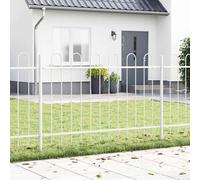 Garden Fence Powder-coated Steel Outdoor Barrier Panel Partition Gate vidaXL