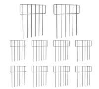 Garden Fence Animal Barrier - 10 No Dig Rustproof Garden Fence Border | Decorative Metal Garden Fence Ground Stakes Defense | Barrier Border Fence | Outdoor Dog Fence with Dig Protection
