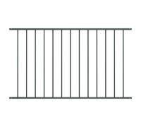 vidaXL Fence Panel Powder-coated Steel 1.63x1m Anthracite Garden Patio Barrier