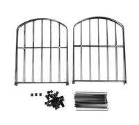 Garden Fence Arched Rustproof Metal No Dig Fence Garden Fence Border Black Animal Barrier Fence With No Dig Stakes For Dog Pets