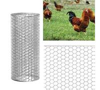Garden Fence Barrier Fencing for Dogs, 60cm x 5m Galvanized Hexagonal Wire Mesh Garden Fencing, Chicken Wire Mesh Roll, Floristry Chicken Wire, Wire Poultry Netting for Yard Vegetable Rabbit Squirrel