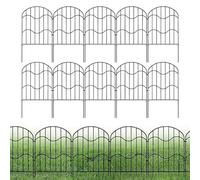 Garden Fence Border | Rustproof Metal Fence Border,10x Decor Fencing Temporary for Pet Area Flower Bed Patio Yard Lawn Outdoor Weather Resistant