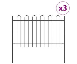 Garden Fence Boxtel Powder-coated Steel Outdoor Barrier Panel Partition vidaXL