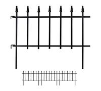 Garden fence Gothic Iron Border 4 Pieces 45.5 cm Garden Bed Edging Easy Assembly