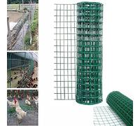 Garden Fence Green PVC Coated Wire Mesh Fencing Rolls 0.9m x 10m Hot Dipped Galvanized Netting 100mm x 75mm Hole Size Holland Wire mesh Anti-Rust Chicken Wire Fencing for Garden Outdoor