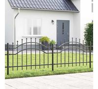 vidaXL Garden Fence Grey 115 cm Powder-coated steel