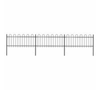 Garden Fence Hoop Top Steel Outdoor Panels Barrier Border Multi Sizes vidaXL