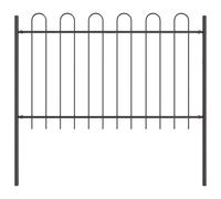 Garden Fence Powder-coated Steel Outdoor Barrier Panel Partition Gate vidaXL