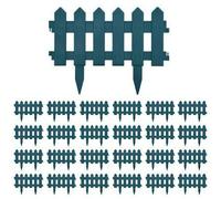 Garden Fence Lawn Edgings Dividers Fences Border Outdoor Edge 25pcs 10m