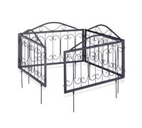 Goth Set of 4 Metal Garden Panels, Nostalgic Style, Yard Fence for