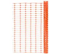 Garden Fence Orange 1 x 50 m HDPE Plastic, 100 g/m² Warning Net, Flexible for Construction Sites, Ski Areas, Pasture Areas, Traffic Control, 100 x 40 mm Mesh Size, Durable Protective Grille