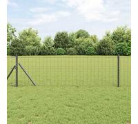 Garden Fence Panel 0.4m x 50m Grey Steel PVC Weather-Resistant Durable Easy Fit