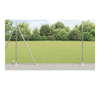 Garden Fence Panel 1.4 x 10 m Silver Steel & PVC Privacy Boundary Panel Outdoor