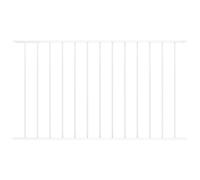 vidaXL Fence Panel 1.7x1 m Powder Coated Steel White