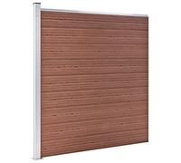 Garden Fence Panel - 175x186 cm Brown, Wind Protection, Slatted Design for Terrace & Garden - Outdoor Solution