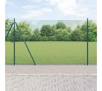 Garden Fence Panel Green 10x1.4m Steel PVC 12x12mm Mesh Privacy Security Barrier