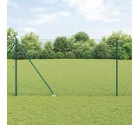 Garden Fence Panel Green Powder-Coated Steel PVC 2500x3.2x160cm Weatherproof UV