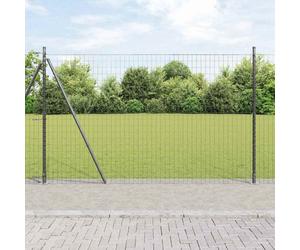 Garden Fence Panel Grey 1.5m H x 10m W Steel PVC Weatherproof Privacy Panel Gate