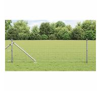 Garden Fence Panel Silver 0.8 x 25 m Steel PVC Weatherproof Privacy Screen Heavy