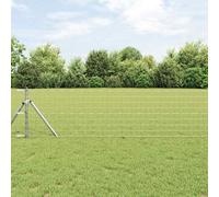 Garden Fence Panel Silver 0.8m H x 25m L Steel & PVC Weather-Resistant Quick-Fit