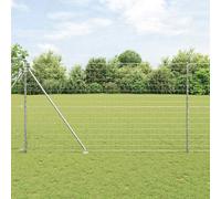Garden Fence Panel Silver 1.5 x 10 m Steel PVC Weatherproof Privacy Modern Safe