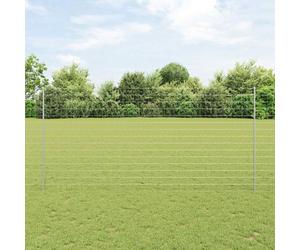 Garden Fence Panel Steel Silver 1.6m Hgt x10m W Weatherproof Durable Finish