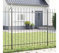 Garden Fence Panels 8 pcs, Grey Powder-Coated Steel, 1360 x 3.4 x 200 cm, Durable Outdoor Fencing for Yard & Garden Privacy