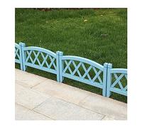 Garden Fence Panels Decorative Wooden Outdoor Barriers EasytoInstallSafety Stakes for Lawn & Patio Set of 2 Blue - Enhance Your Garden Aesthetics!
