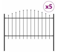 Garden Fence Powder-Coated Steel Barrier Outdoor Protection Enclosure vidaXL