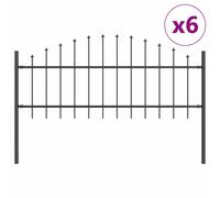 Garden Fence Powder-Coated Steel Barrier Outdoor Protection Enclosure vidaXL