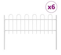 Garden Fence Powder-coated steel Garden Barrier Outdoor Fence Modern vidaXL