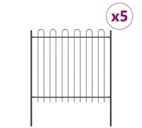 Garden Fence Powder-coated steel Garden Barrier Outdoor Fence Modern vidaXL