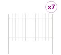 Garden Fence Grey 1190x3.4x150cm Powder-Coated Steel Outdoor Panel Contemporary