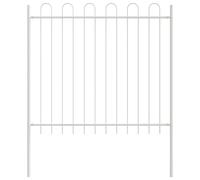 Garden Fence Powder-coated Steel Outdoor Barrier Panel Partition Gate vidaXL
