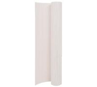 Garden Fence PVC White 110x400cm Double-Sided Weatherproof UV-Resistant Easy-Cut