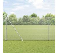 Garden Fence Roll Silver 50 x 1.5 m Galvanised Steel PVC 12 x 12 mm Mesh Durable