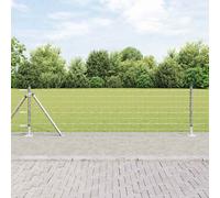 Garden Fence Silver 0.6x25m Steel PVC Panel Set Outdoor UK Weatherproof Boundary