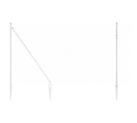 Garden Fence Silver 10 x 1.6m Steel PVC 60x60mm Mesh Weatherproof Posts Set 7pcs